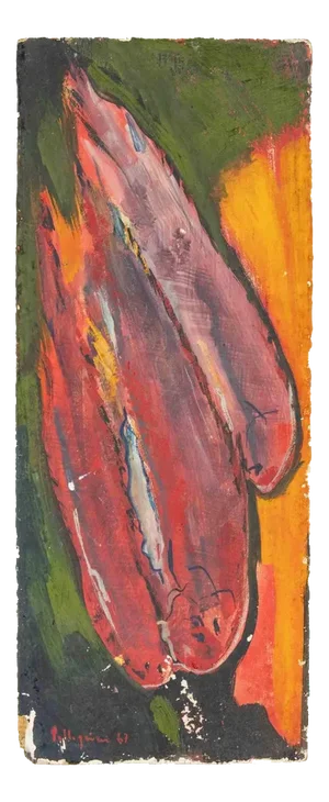 Sirio Pellegrini, Fishes, Oil Painting, 1960s
