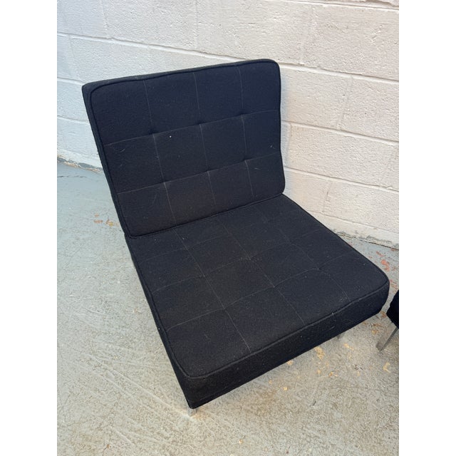 Mid-Century 'Model 51' Armless Slipper Lounge Chairs Attributed to Florence Knoll For Sale - Image 12 of 15