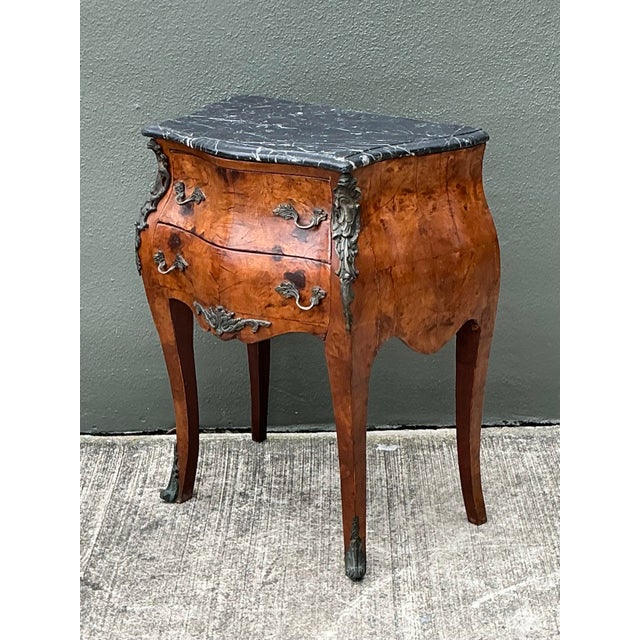 Mid 20th Century Vintage Regency Burl Wood and Ormolu Chest of Drawers For Sale - Image 10 of 12
