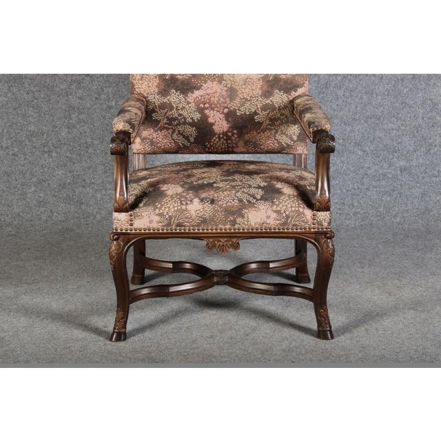Antique Baroque Chair with Carving, 1880 For Sale - Image 4 of 18