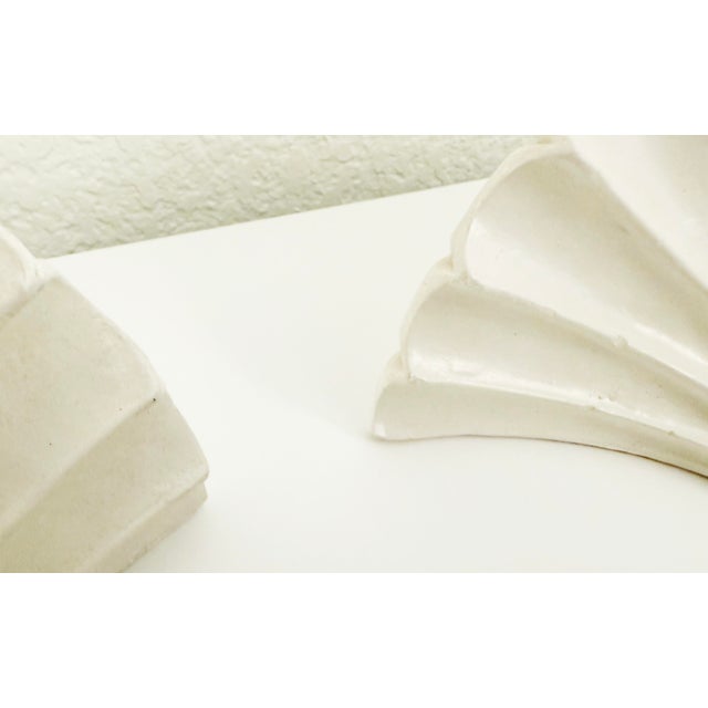 Pair of Early 20th Century Art Deco Era Plaster Wall Pockets in the Style of Serge Roche For Sale - Image 9 of 10