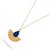 Gold Mystic Ra Blue Enamel Gold Necklace For Sale - Image 8 of 9