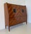Italian Secretaire with Geometric Veneer and Carved Panels, 1950s For Sale - Image 3 of 12