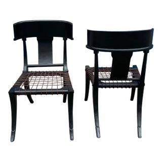 Mid Century Modern Style Klismos Chairs - a Pair For Sale