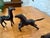 Vintage Carved Dark Wood Horse Figurines, Set of 5 Miniatures For Sale - Image 6 of 9