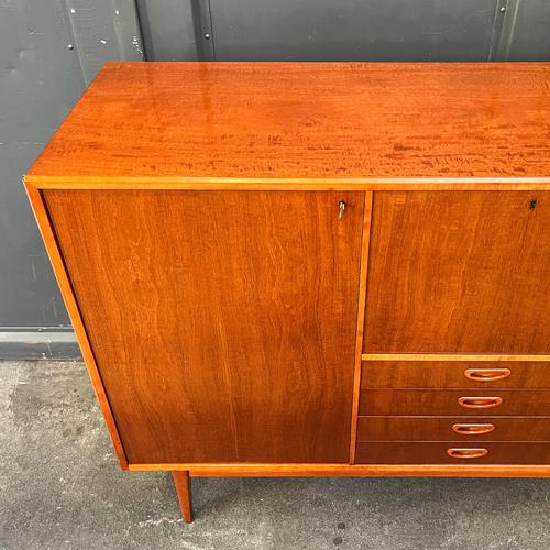 Wood Mid-Century Mahogany Highboard, 1960s For Sale - Image 7 of 18