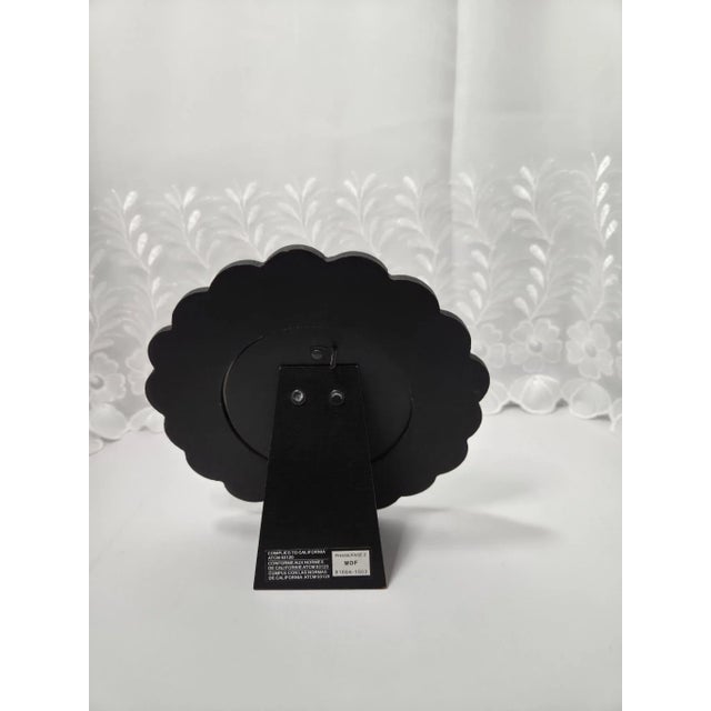 Westbury Black Scalloped Wood Photo Frame – 4x4" Picture, Vintage Shabby Chic Gothic Style For Sale - Image 4 of 8