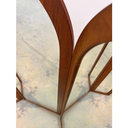 Folding Wall Mirror in Teak from Fakse Furniture, Denmark For Sale - Image 10 of 11