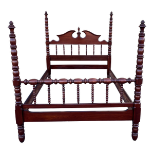 Mid 20th Century Full Size Spool Poster Bed by Davis Cabinet Co