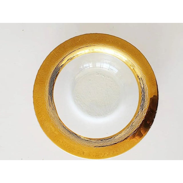 Vintage Annieglass "Roman Antique Gold" Bowl For Sale - Image 9 of 11