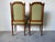 Vintage French Louis XVI Style Carved Walnut Armchairs With Green Upholstery – A Pair For Sale - Image 4 of 12