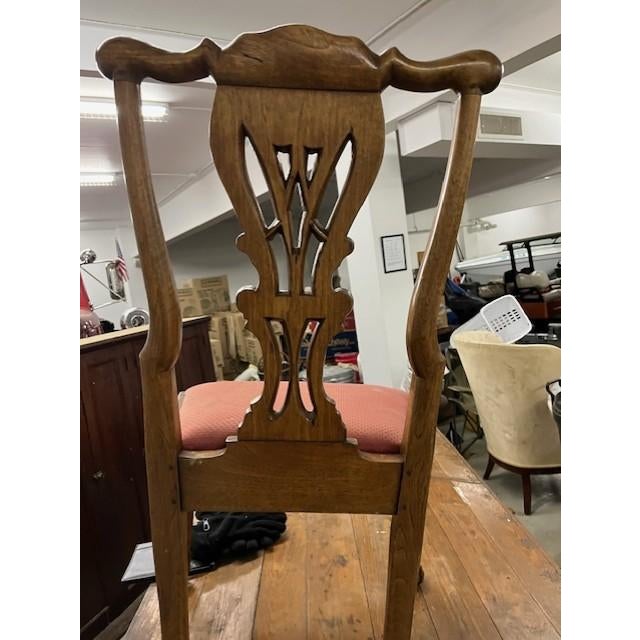Late 1700s Irish Hand Carved Walnut Chippendale Side Chairs Set of 10 For Sale - Image 12 of 16