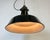 Industrial Black Enamel Factory Lamp with Cast Iron Top from Elektrosvit, 1950s For Sale - Image 14 of 16