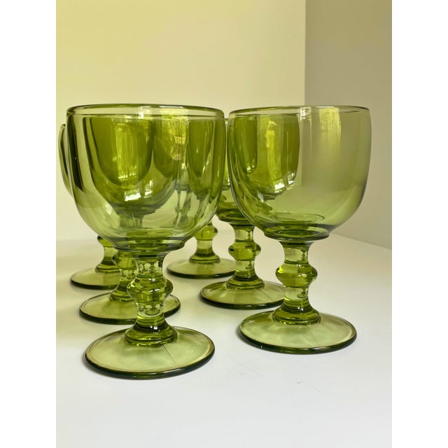 Mid-Century Modern Vintage Imperial Hoffman House Green Goblets - Set of 12 For Sale - Image 3 of 8