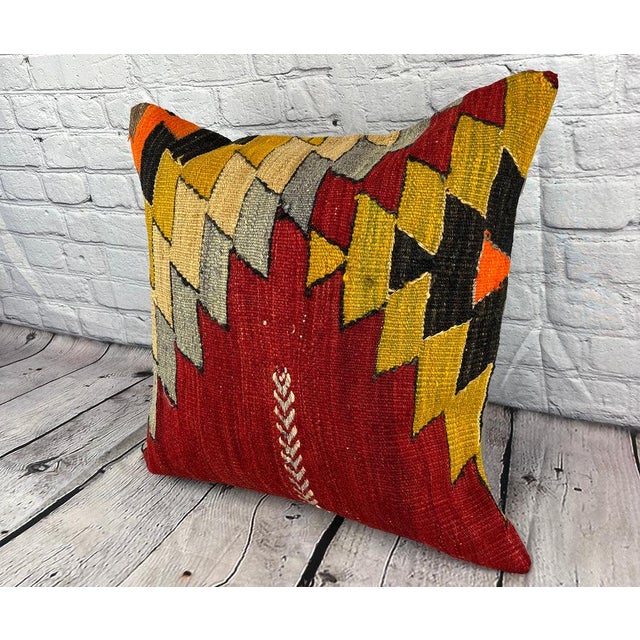 Vintage Pillow Case Turkish Kilim Pillow Decorative Kilim Pillow Dry cleaning only. PILLOW INSERT IS NOT INCLUDED