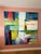 Stunning Abstract oil painting. Large scale, 70” x 70”. Artist unknown. A beautiful, vibrant addition to a larger wall....