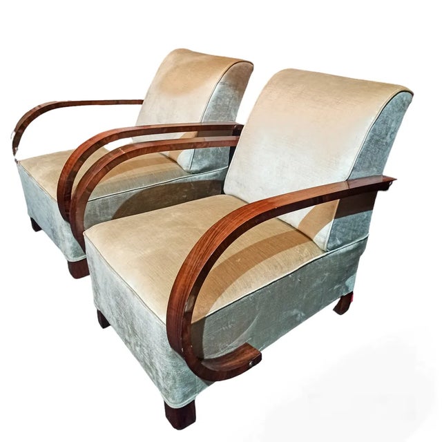 Art Deco Armchairs, 1930s, Set of 2 For Sale - Image 4 of 4