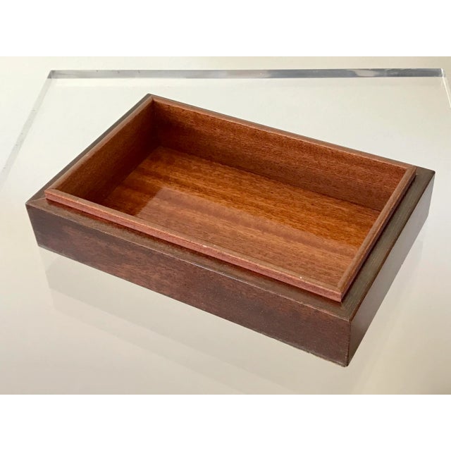 Silver Mid Century Italian Silver Plate and Satin Wood Box For Sale - Image 8 of 13