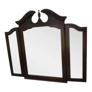 Vintage Colonial Solid Wood Tri-Fold Mirror