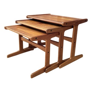Teak Tables, Denmark, 1960s, Set of 3 For Sale