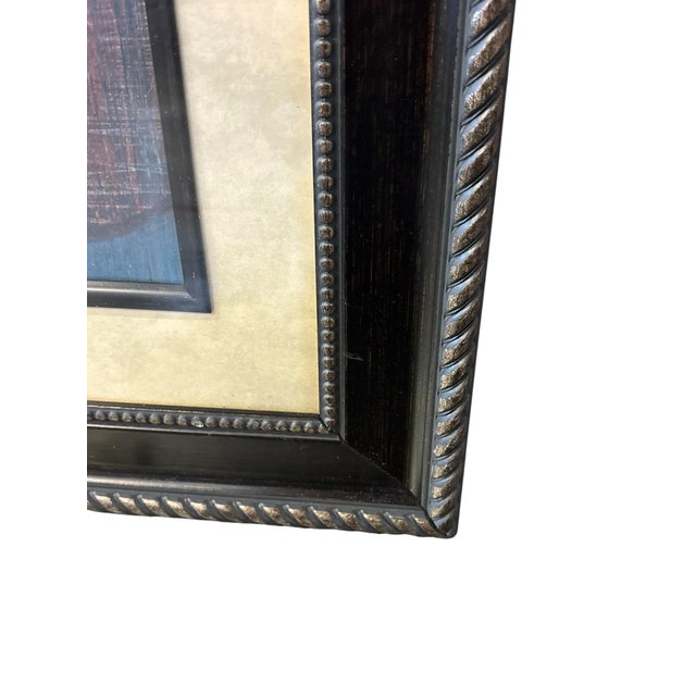 Mid 20th Century Modernist Multicolor Geometric Framed Print, Signed For Sale - Image 10 of 12