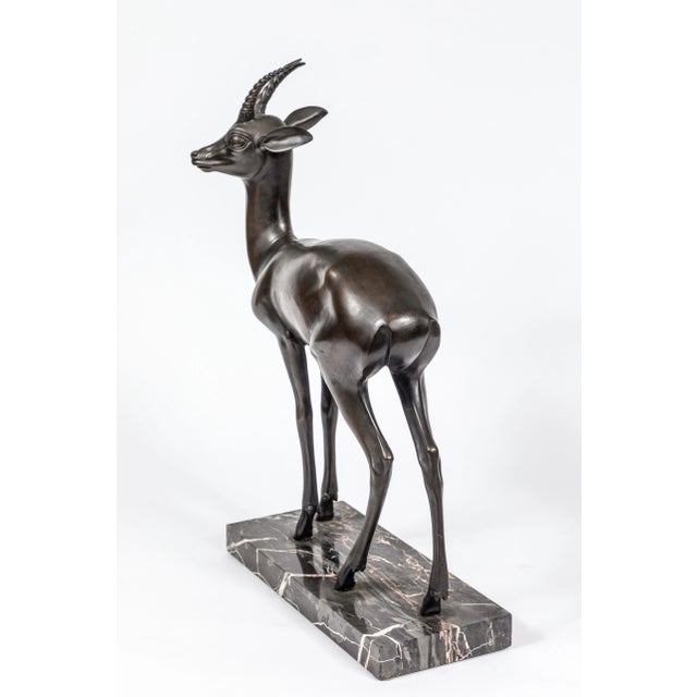1930s Cast Bronze Antelope, circa 1935 For Sale - Image 5 of 7