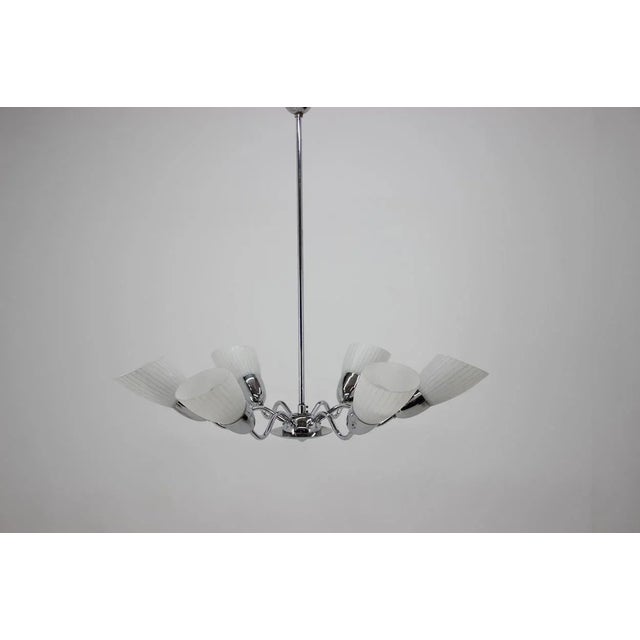 1960s Mid-Century Chandelier from Elektroinstala Děčín, 1960s For Sale - Image 5 of 8