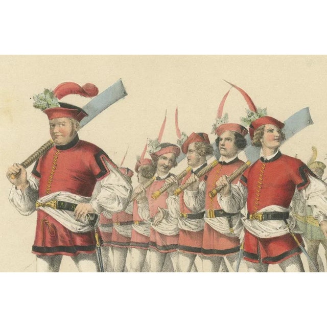 This beautifully hand-colored lithograph is from the Fest Album Celebrating Bern’s Entry into the Swiss Confederation on...