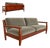 Brazilian Modern Sofa in Rosewood and Celadon Mohair, Attributed to Jean Gillon, Brazil, 1960s - Lot 703 For Sale
