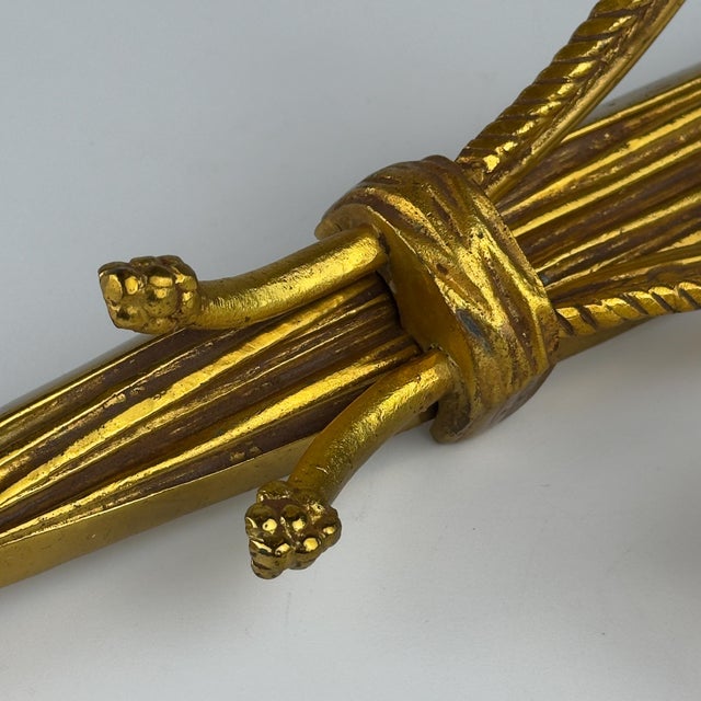 Large Bronze Wall Candle Sconce, France, 1950s For Sale - Image 13 of 18