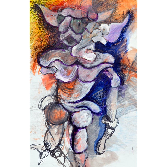 "Two Figures" Contemporary Abstract Figurative Oil Painting by Michael W. Eggleston For Sale - Image 4 of 4