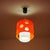 Space Age Hanging Lamp with Orange and White Lampshade, 1970s For Sale - Image 9 of 11