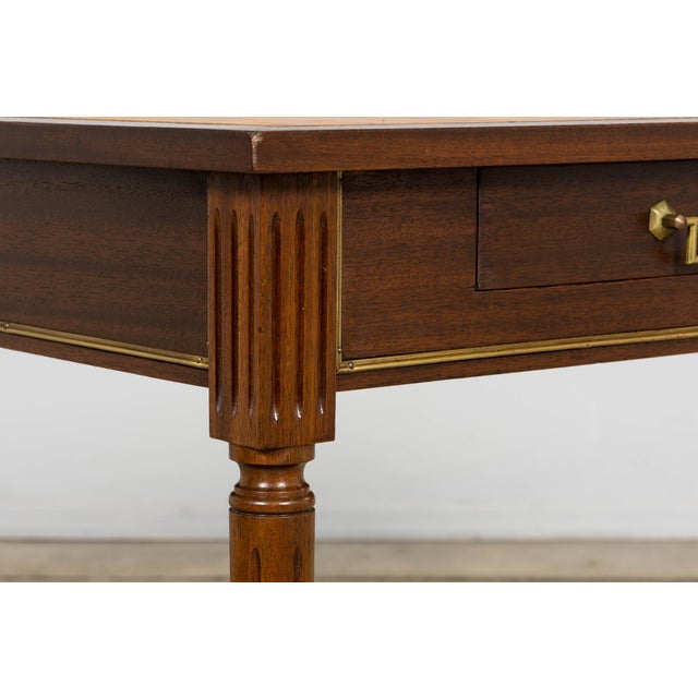 Mid-20th Century French Louis XVI Writing Desk in Mahogany & Leather For Sale - Image 15 of 18