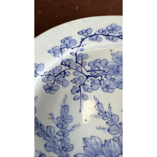 Antique Japanese Blue and White Porcelain Oval Serving Platter, Meiji Period, Circa 1870s–1900s For Sale - Image 6 of 12