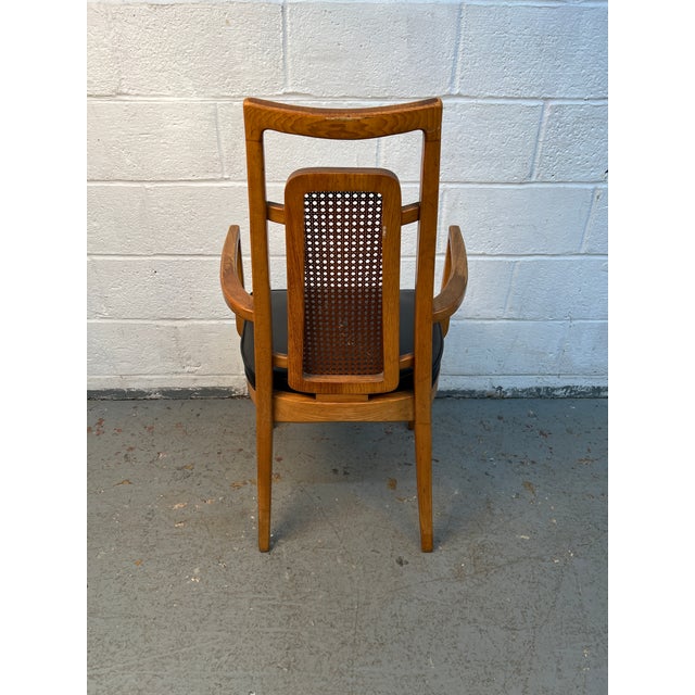 Set of Six Mid 20th Century Walnut and Cane Dining Chairs by Drexel Furniture For Sale - Image 11 of 16