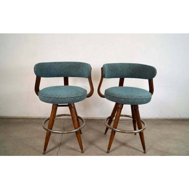 Mid-Century Modern 1960’s Mid-Century Modern Bentwood Counter Stools - A Pair For Sale - Image 3 of 12