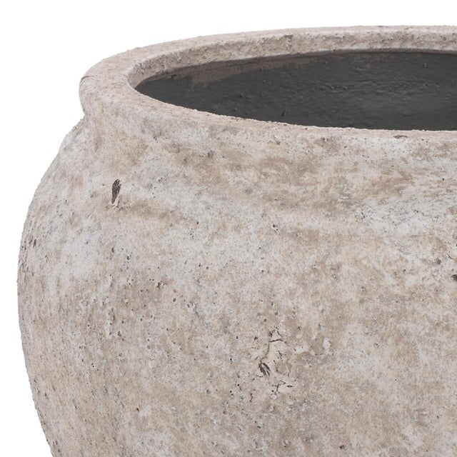 Modern Ramsey Large Planter Pot, Antique White For Sale - Image 3 of 6