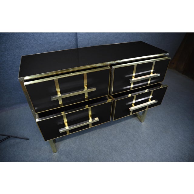 Chest of Drawers with Black Murano Glass from Justfurnituress SRL For Sale - Image 4 of 6