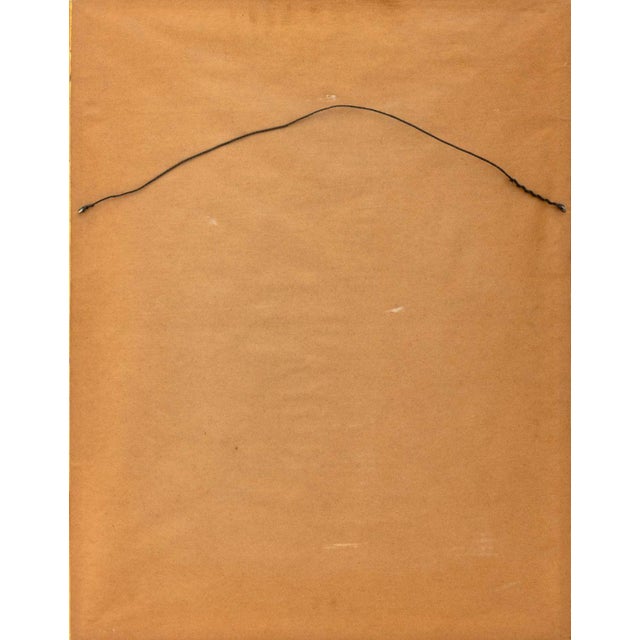 Paper Illegibly Signed Abstract Chair Watercolor, 1986 For Sale - Image 7 of 7