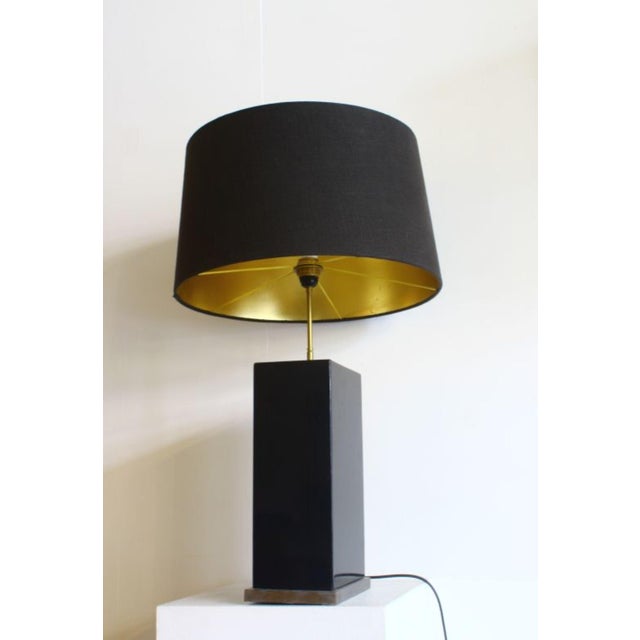 1970s Black Lacquered Table Lamp from Roger Vanhevel, 1970s For Sale - Image 5 of 14