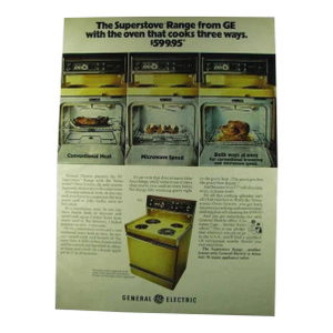 Retro 1973 Ge Cooktop, Oven & Box Vent – Vintage Kitchen Movie Staging