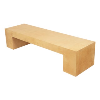 Mid-Century Parchment Custom Made Coffee Table from Tura Milano, 1970 For Sale