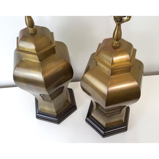MidCentury Wildwood Asian Brass Ginger Jar Lamps a Pair Chairish