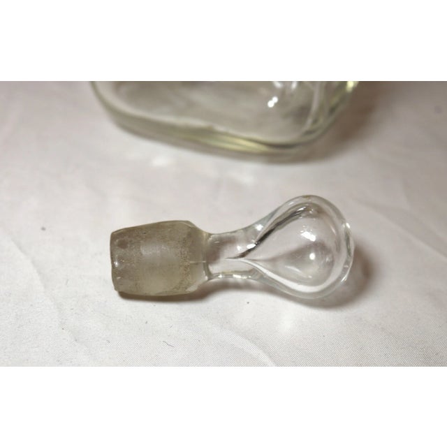 Antique Denmark Hand Blown Glass Sterling Silver Glug Glug Liquor Decanter For Sale - Image 11 of 12