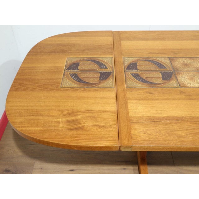 Mid 20th Century Mid Century Modern Vintage Teak and Danish Extending Dining Table by Ansager For Sale - Image 5 of 15
