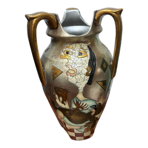 Mid 20th Century Picasso Style Porcelain Vase