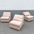 This postmodern modular seating group features three individual lounge chair sections upholstered in an original woven...