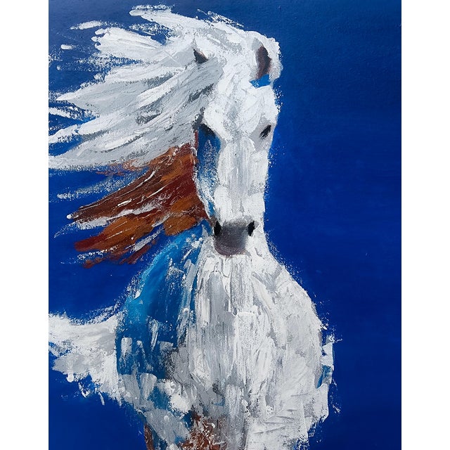 Contemporary Toward the Light, By, Madoti Oluwadamilare (2026) Acrylic on Canvas, Horse Painting For Sale - Image 3 of 5