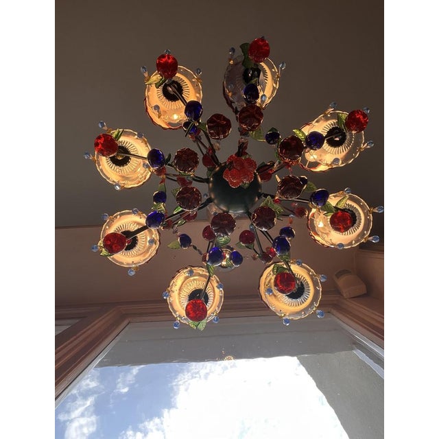 Mid-Century Modern Mid-Century Glass Chandelier, 1960s For Sale - Image 3 of 7