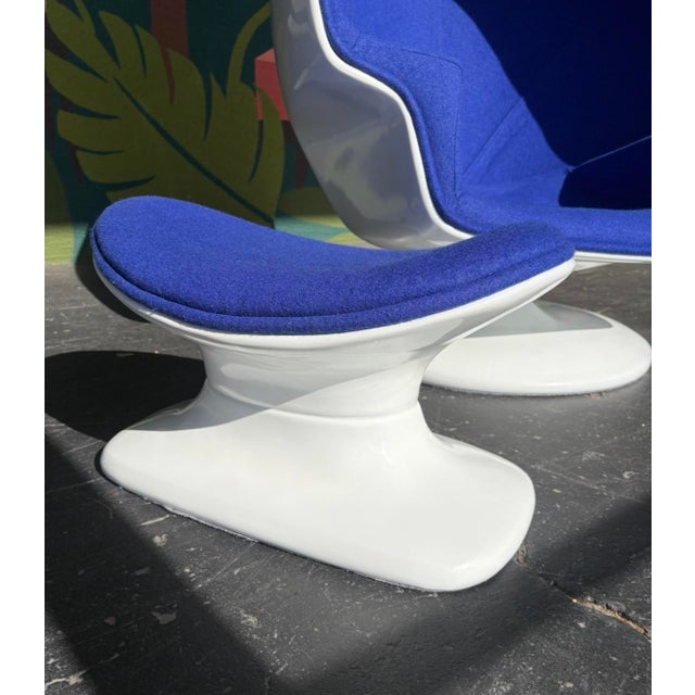 Mid Century Modern Alpha Egg Chair & Otto For Sale - Image 11 of 13
